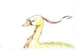 Zeichnung 'Der Vogel Kyra' von Pia H.